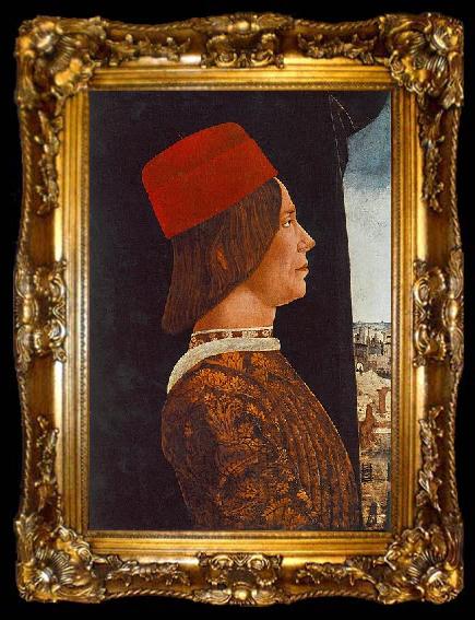 framed  Ercole Roberti Portrait of Giovanni II Bentivoglio, ta009-2